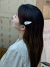 MIU MIU【禮物】繆繆女士涂琺瑯金屬發(fā)夾發(fā)卡白色 曬單實(shí)拍圖