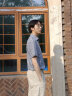 沙驰SATCHI男装男士衬衫2024夏季新款格纹商务休闲短袖衬衣男 天蓝 48 晒单实拍图