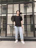 肆緘】牛仔褲男寬松直筒褲夏季新款百搭休閑褲ins韓版潮流薄款褲子男港風(fēng)寬松翻邊格子牛仔褲 【關(guān)注店鋪優(yōu)先發(fā)貨】C人幫9052淺藍色 XL 曬單實(shí)拍圖