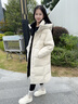 鴨鴨（YAYA）兒童羽絨服男女童中長(cháng)款2024冬季新款時(shí)尚連帽中大童加厚外套HY 米白色 150 /72 曬單實(shí)拍圖