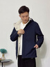 金利來(lái)【抑菌白鵝絨】24秋冬男士超輕羽絨服撞色戶(hù)外外套男 藏藍 L00  曬單實(shí)拍圖