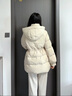 依伊純羽絨服女中長(cháng)款2025冬季新款韓版收腰顯瘦白鴨絨連帽加厚保暖外套 紅色 收腰超好版型 L (145-160斤) 曬單實(shí)拍圖
