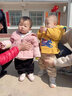 童校生嬰兒衣服加絨長(cháng)褲子加厚冷冬裝秋冬兒童男童女童寶寶保暖幼兒絨褲 淺卡其加絨 90 曬單實(shí)拍圖