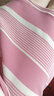 香影假兩件條紋連衣裙女2025夏季新款休閑顯瘦短袖小個子t恤裙子 粉紅 M 曬單實拍圖