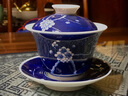 清彩景德鎮陶瓷全手繪青花三才蓋碗功夫茶具沖泡茶蓋碗釉下彩藍冰梅花 全手繪作品-冰梅花三才蓋碗 曬單實(shí)拍圖