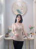 KJ法國性感蕾絲保暖背心女加厚加絨德自帶胸墊防寒打底內搭上衣內衣 棕黃+軍綠 M 【建議95-120斤】 曬單實(shí)拍圖