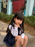 衣諾坊兒童連衣裙女生校服套裝百褶裙兒童裙子公主裙子 女生藏青：裙子+襯衫+領(lǐng)花 130 （建議體重42-54斤） 曬單實(shí)拍圖