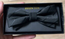 FitonTon男士领带正装商务西装衬衫工作结婚职业韩版休闲8cm领带礼盒装FTL0003 黑色斜纹-领结双层  实拍图
