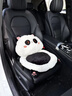 齊選2025新冬季汽車(chē)坐墊毛絨可愛(ài)車(chē)載座椅背靠屁墊子車(chē)內裝飾用品女士 【熊貓】坐墊+腰靠+頭枕 曬單實(shí)拍圖
