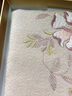 杭絲路純羊毛圍巾女士披肩長(cháng)輩保暖刺繡新年媽媽生日禮物禮盒裝花季-粉 曬單實(shí)拍圖