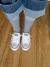 匡威（Converse）CONVERSE匡威官方 All Star芭蕾風(fēng)一腳蹬懶人鞋帆布鞋537081C 白色/537084C 36.5 曬單實(shí)拍圖