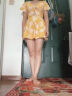 亦美珊泳衣女遮肚显瘦保守连体时尚泳装温泉游泳衣 YMS209369 黄色 M  实拍图