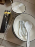 美往生活釉下彩碗盤(pán)餐具家用北歐風(fēng)陶瓷碗碟碗筷結婚送禮餐具整套24頭 曬單實(shí)拍圖