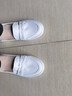 探巡小白鞋女春季舒適女鞋淺口休閑鞋女透氣單鞋女軟底一腳蹬護士鞋女 牛皮軟面-白色 37 曬單實(shí)拍圖