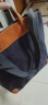 ANDSEEYOU品牌 帆布包女 头层牛皮托特包 韩版休闲手提包 简约大容量购物袋 通勤单肩包手拎包 黑色 晒单实拍图