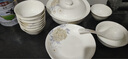 厚秀堂家用碗碟組合景德鎮陶瓷組合現代輕奢陶瓷高檔碗盤(pán)餐具喬遷用 8英寸月光盤(pán)【2個(gè)】雅清 曬單實(shí)拍圖