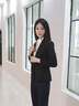 伊婭莎職業(yè)西裝套裝女氣質(zhì)商務(wù)面試白領(lǐng)正裝西服銀行前臺經(jīng)理工裝工作服 (常規)黑色西裝+西褲 L 建議100-110斤 曬單實(shí)拍圖