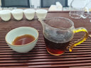 品德坊玻璃公道杯帶茶漏三件套大號茶濾分茶器加厚耐熱玻璃茶濾茶具套裝 H-14透灰 曬單實拍圖