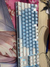 达尔优（dareu）EK815机械合金版键盘 有线键盘  电竞游戏键盘 多键无冲108键单光 女生 白色蓝色 茶轴 实拍图