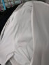 佐马仕短袖衬衫女工装衬衣女士商务休闲修身职业装女装夏季工作服正装 方领纯白色DN2655 4XL/41码（140斤-150斤） 实拍图