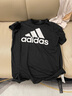 阿迪達斯 （adidas）短袖男女款官方 新款運動(dòng)服寬松圓領(lǐng)舒適透氣休閑舒適T恤 白/小logo M 曬單實(shí)拍圖