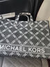 MICHAEL KORS邁克高仕 MK【七夕禮物】Gigi 女士大號(hào)格鏈托特包 黑色 012 NS 曬單實(shí)拍圖
