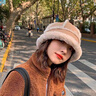 CHALL KITTY保暖漁夫帽女冬季韓版女士毛絨防寒帽子可調節顯臉小送女朋友老婆 卡其-高檔實(shí)用時(shí)尚高級感禮盒裝 曬單實(shí)拍圖