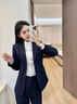 汐蔓嬌職業(yè)裝西裝套裝女裝西服外套女春秋季面試正裝女氣質(zhì)修身工作服 黑色單件西裝 L 碼(適合體重100-110) 曬單實(shí)拍圖