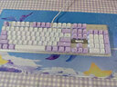 本手《鯨語(yǔ)星愿》主題機械鍵盤(pán)有線(xiàn) 電競游戲鍵盤(pán)鼠標套裝男女生高顏值辦公筆記本電腦臺式外接外設 紫白白光青軸機械鍵盤(pán)+白色流光鼠標 曬單實(shí)拍圖