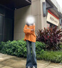 天丂復古微喇牛仔褲女喇叭褲長褲高腰休閑褲子毛邊設計顯瘦百搭闊腿褲 復古微喇牛仔褲【M】 曬單實拍圖