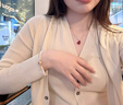 18K金紅瑪瑙葫蘆吊墜彩金玫瑰金黃金掛墜鎖骨鏈項(xiàng)鏈七夕情人節(jié)禮 18K玫瑰金（單吊墜） 中號(hào)葫蘆（紅瑪瑙） 曬單實(shí)拍圖