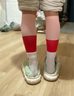 九燦專業(yè)肌能壓力護(hù)腿套瘦小腿襪套男女健身運(yùn)動(dòng)跑步跳繩壓縮護(hù)膝襪子 粉色 M【小腿周長(zhǎng)30CM-38CM】 曬單實(shí)拍圖