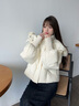 艾萊依（ERAL）羽絨服女柔美毛球短款羽絨服冬季甜美狐貍毛東方簡(jiǎn)奢風(fēng)外套 嫩鵝黃 M 160【建議110-130斤】 曬單實(shí)拍圖