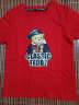 Classic Teddy精典泰迪儿童短袖T恤童装女童上衣男童夏装宝宝衣服1 棒球帽子熊织标短袖大红 120 实拍图