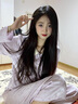 浪莎短袖三件套女士睡衣夏季提花高檔套裝紫色家居服情人節禮物送女友 月闌紫三件套【短袖+短褲+長(cháng)褲】 L (建議穿著(zhù)體重105-125斤) 曬單實(shí)拍圖