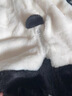 旻勝嬰兒連體衣雙層加絨春秋季寶寶外出連帽爬服新生兒可愛抱服熊貓 嬰兒（黑+白）熊貓連體服90cm 曬單實拍圖
