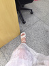 他她（TATA）一字帶高跟涼鞋女鞋法式簡約時裝涼鞋夏新款WM801BL4 米白 37 曬單實拍圖