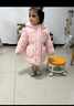 巴拉巴拉童裝兒童棉服女童連帽外套冬季棉衣寶寶小童衣服甜美百搭 夢幻粉60334 110cm 曬單實拍圖