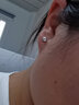 喜鉆小氣泡鉆石耳釘女三色18K金圓形鉆石耳飾送女友新年禮物 白18K金 共30分/對 曬單實(shí)拍圖