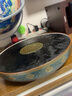 簡(jiǎn)絮 中式輕奢烏金石功夫茶盤(pán)圓形高檔家用小茶臺小型儲水干泡臺石頭陶瓷托盤(pán) 纏枝蓮烏金石茶盤(pán)（大號） 曬單實(shí)拍圖