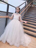小咔衣濃女童拖尾晚禮服公主裙花童婚紗高端兒童小主持人鋼琴演奏演出服 拖尾款 140 曬單實(shí)拍圖