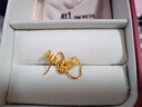 明牌珠寶 足金古法黃金花絲糖果耳墜耳飾AFH0359工費(fèi)300 足金耳飾 約3.11克 曬單實(shí)拍圖