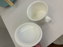 后海2025新款純白骨瓷杯定制LOGO創(chuàng  )意帶蓋馬克杯大容量辦公室喝水杯子 純白定制復古杯 590ML 曬單實(shí)拍圖