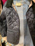 Barbour現貨 英國barbour Deveron女士秋冬菱格棉服薄款棉衣無(wú)蠟外套夾棉 navy pink雙面色 M (10) 曬單實(shí)拍圖
