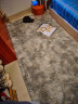 太美鑫 北欧ins扎染渐变色地毯客厅网红长毛飘窗铺满卧室家用床边毯定制 扎染-水灰色 100厘米宽×200厘米长 实拍图