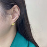 迪后（Dirholl）品牌兔子耳釘女時尚銀耳環(huán)簡約高級感耳飾品情人節(jié)禮物送女友老婆 星月玉兔耳釘【金色+精美禮盒】 曬單實拍圖