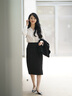PORTS寶姿西裝外套女春秋女士修身職業(yè)套裝三醋酸西服女上衣 黑色-3 XS (2) 曬單實(shí)拍圖