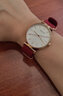 聚利時(shí)(julius)情侶表韓國ins風(fēng)戀人尼龍表帶簡(jiǎn)約氣質(zhì)潮流時(shí)尚情侶手表一對石英休閑男女對表 酒紅色（男款） 曬單實(shí)拍圖