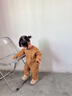 幼歌（YOUGE） 兒童保暖透氣卡通雪地靴寶寶可愛立體熊崽玩偶防滑鞋子 卡其色 16 (對應(yīng)內(nèi)長14.5cm) 曬單實拍圖