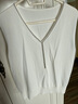 顏域時(shí)尚百搭背心針織衫女裝2024新款春季白色簡(jiǎn)約打底衫內搭上衣 白色 M 曬單實(shí)拍圖